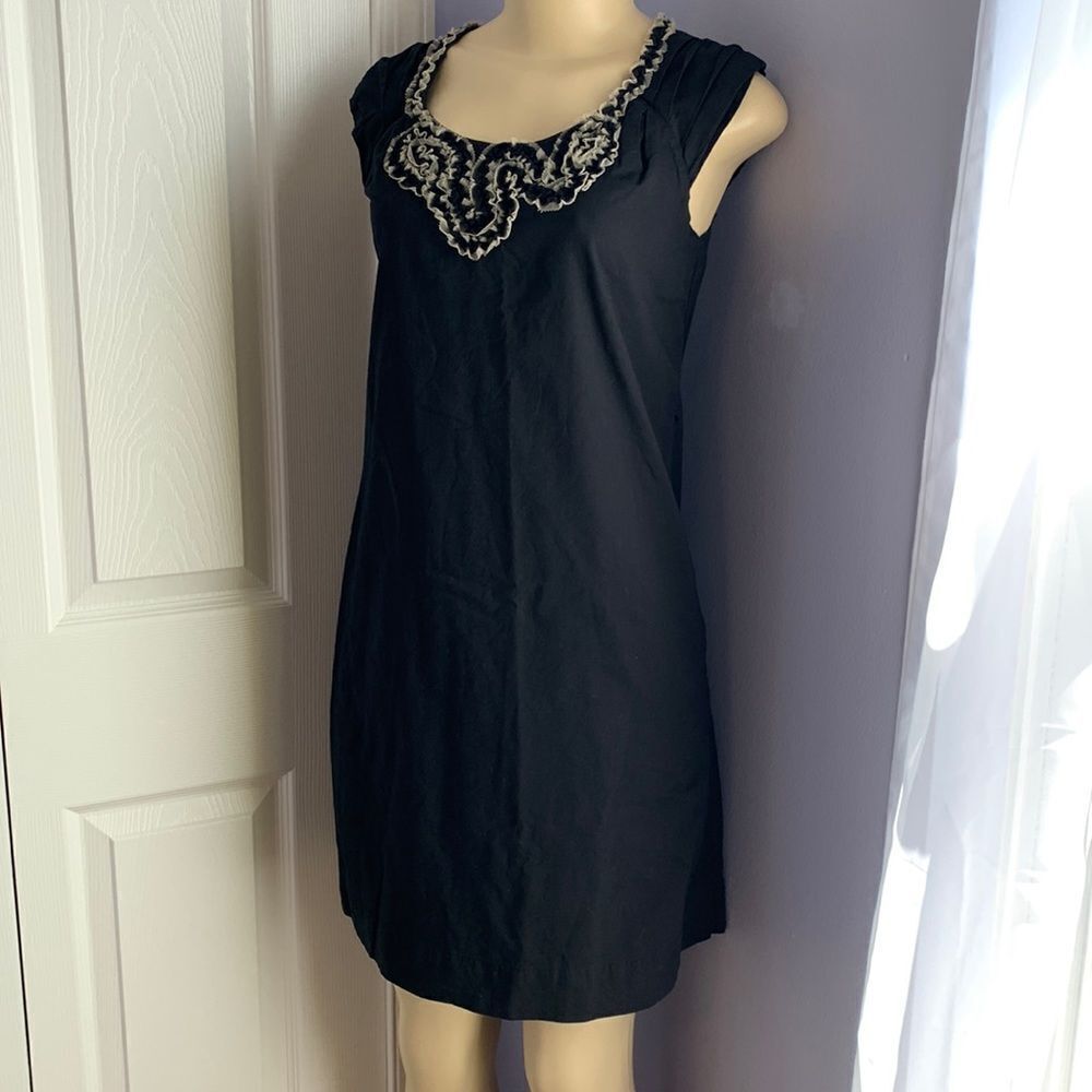 Merona Cotton Casual Short Sleeve Dress XS Black